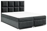 Best for Home Boxspringbett mit Bettkasten Trinity K-2 Bonellfederkern inkl. Topper 180x200 Schwarz