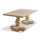 Loberon® Tisch Carrington, Steingemisch, H/B/T ca. 80/220 / 100 cm, Outdoor, Gartenmöbel, Creme, Creme