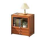 GRFIT Bücherregale Einfacher Kleiner Bücherregal Kleiner unabhängiger Bücherregal 3-Layer mit Schubladen-Schließfächer-Bürozubehör Speicher-Anzeige-Rack Bücherregale Standregal