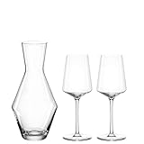 Leonardo Puccini Weißwein-Set, 3er Set, Wein-Gläser mit Glas-Karaffe, spülmaschinengeeignetes Wein-Set, Kelchglas-Set, 560 ml und 1400 ml, 069528