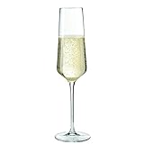 Leonardo Puccini Sekt-Glas, 1 Stück, spülmaschinenfestes Prosecco-Glas, Sekt-Kelch mit gezogenem Stiel, Champagner-Glas, 280 ml, 069550