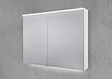 Intarbad ~ Spiegelschrank 90 cm integrierte Multi Light LED Beleuchtung Doppelspiegeltüren Shorewood IB1937