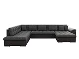 Eckcouch Ecksofa Niko Bis! Design Sofa Couch! mit Schlaffunktion und Bettkasten! U-Sofa Große Farbauswahl! Wohnlandschaft vom Hersteller (Ecksofa Rechts, Soft 020 + Majorka 03)