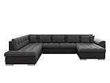 Mirjan24 Eckcouch Ecksofa Niko Bis, Design Sofa Couch mit Schlaffunktion und Bettkasten U-Sofa Farbauswahl Wohnlandschaft vom Hersteller (Ecksofa Rechts, Soft 020 + Majorka 03)