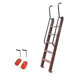 Hochbett Leiter Doppeltes erhöhtes Bett Etagenbettleitern - 100 kg Laden, Hölzern Schräge Leiter mit Handlauf ＆ Anti-Rutsch-Pads, für Loft/Bibliothek/Wohnheim