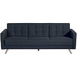 Max Winzer Sofa 3-Sitzer mit Bettfunktion Julian Flachgewebe blau