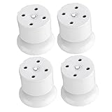 SetSailW Füsse für Schränke Verstellbar X4 Schrankfüsse Verstellbar Edelstahl Tischbeine Edelstahl Gebürstet für Möbel, Schrank Tischbeine, Einstellbare Höhe,white-12CM(4.7IN)