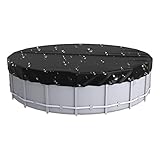 Kaxenig Solar-Poolabdeckungen für oberirdische Pools,Robuster Poolabdeckungsschutz für den Bodeneinbau mit Kordelzug - Staubdichte, wasserdichte Trampolinabdeckung für den Pool