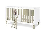 Pinolino Kinderbett Babybett Lumi, 70 x 140 cm Matratzen, weiß