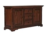 Woodkings® Sideboard Catana 170 x 50 I Massivholz I rustikale Anrichte im Kolonialstil I Design Kommode mit viel Stauraum und Schubkästen I Holz Wohnzimmer Möbel