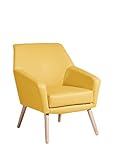 Max Winzer 2935-1100-2070166 Einzelsessel Adam, Retrosessel, Kunstleder, mais