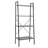 CHENQIAN Bücherregal-Leiter - 4 Etagen Regalleiter Bücherregal Regale Multifunktionales Lagerregal für Zuhause Wohnzimmer Schlafzimmer, 23,6 * 13,7 * 57,1 Zoll