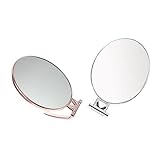 IFANLANDOR 2 Stück Kosmetikspiegel Tragbarer Make-Up-Spiegel Faltbarer Spiegel Reise-Make-Up-Spiegel Schönheitsspiegel Ständer Make-Up-Spiegel Runder Spiegel Damenspiegel