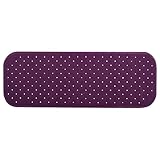 MSV Premium Duschmatte Badematte Badewannenmatte Badewanneneinlage antibakteriell rutschfest mit Saugnäpfen - Violett/Lila - duftet nach Rosen - ca. 36 x 97 cm - waschbar bei 60° Grad