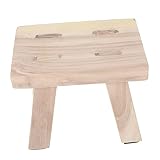 Homoyoyo Massivholzbank Kinderstuhl Holz-Tritthocker Für Erwachsene Hocker Für Kinder Beinauflagehocker Picknickstuhl Wohnzimmerhocker Kleinkindhocker Holzfußhocker Kleiner