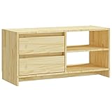 vidaXL Massivholz Kiefer TV Schrank Lowboard TV Möbel Tisch Board Sideboard Fernsehtisch Fernsehschrank HiFi-Schrank Wohnzimmer 80x31x39cm