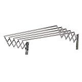 CCACHE Wandmontierter Handtuchhalter, Wandmontierter Wäscheständer, Wäscheständer, Hochleistungs-Edelstahl, wandmontierter, zusammenklappbarer, Verstellbarer, zusammenklappbarer, platzspa