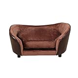 HTI-Living Hundesofa Kunstleder Velvet Braun Gr. M Cora Hundecouch Hundebett