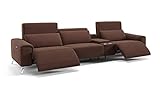 Designer Couch Stoff 3-Sitzer Kinosofa Bella Loungesofa (Gray, Stoff)