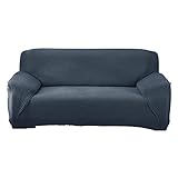 CXYKN 1 Stück Couchbezug, elastisches, rutschfestes Sofatuch, weicher Spandex-Sofabezug für Wohnzimmer, Haustiere, Grau, 90-118 Zoll