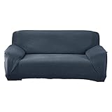 CXYKN 1 Stück Couchbezug, elastisch, rutschfest, Sofatuch, Spandex, weich, Sofabezug für Haustiere im Wohnzimmer, Grau, 144,3–182,9 cm