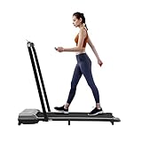 Lightakai 2 in 1 Faltbares Laufband, 3.0HP Unter dem Schreibtisch elektrisches Laufband mit Fernbedienung und LED-Anzeige, bis 100kg belastbar Walking Jogging für Home Office (Grau)
