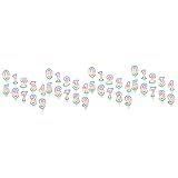 STOBOK 40 Stück Digitale Geburtstagskerzen Farbige Kerzen Buchstabendekor Buntes Dekor Zahlenkerzen Kuchenkerzen Goldene Geburtstagskerzen Zarte Kerze Für Cupcakes Kerzen Für