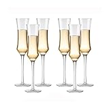 HASMI Champagner gläser Set mit 6 Champagnergläsern aus Kristallglas, Champagnerflöte for den Haushalt, for Brautparty, Hochzeit, Junggesellinnenabschied Sektgläser (Color : B)