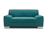 DOMO Collection Sofa Alisson, 2er Couch, 2-Sitzer, 2er Garnitur, 164x83x75 cm, Polstergarnitur in türkis