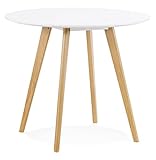 KADIMA DESIGN Prometheus Bartisch Gastrotisch Wood Holz Weiß (White) 90 x 90 x 75