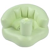 Longzhuo Baby Badesitz Aufblasbarer Hocker Säuglingsstuhl Baby Aufblasbares Sofa Baby Eingebaute Pumpe Badesitz Haushalt Mehrzweck Kinderbad Training Sofa Tragbares Baby Spielsofa(Grün)