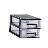 minkissy Kunststoffaufbewahrung Mit 2 Und 3 Schubladen Kleine Make-Up-Organizer Aus Kunststoff Schwarze Tragetaschen Schreibtisch Kühlschrank Box Kleidung Kleiderschrank Geschäft