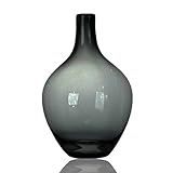 XIUWOUG Glasvase Schwarz Groß,Glas Ballonvase Schwarz,Blumenvase Glas,Schwarze Glasvase für Pampasgras,Moderne Wohnkultur, Indoor Dekoration,Schwarze Groß