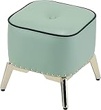 Hochwertiger Leder-Fußhocker, Würfel-Fußstütze mit goldenen Beinen, bequemer Ruhe-Fußhocker, Couchhocker für Wohnzimmer, Schlafzimmer (Color : I, Size : 12x12x13inch)