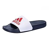 adidas Unisex Adilette Shower Slides, FTWR White/Better Scarlet/Victory Blue, 51 EU