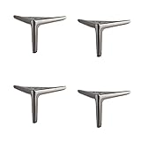 4 Stück Möbelbeine,Schränke Beine,Dreieck Möbelfüsse,Metall Sofafüße,SchrankFüsse,Tischbeine,DIY Stützfüße,für Stühle,Nachttisch,Couchtisch,TV-Schrank,Bett,mit Schrauben,Gun black,15cm/5.9in