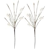PRETYZOOM 2 Stücke Ostereier Deko Zweige Künstliche Zweige für Bodenvase Osterdeko Osterstrauch Eier Dekoeier Dekozweige Kinder DIY Kranz Girlande Ostern Dekoration Blumenstrauß