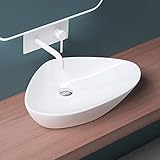 Mai & Mai Aufsatzwaschbecken Br215 Aufsatzwaschtisch aus Keramik Aufsatzschale in weiß inkl. Nano-Beschichtung