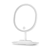 Tragbarer LED-Schminkspiegel LED-Schönheits-Schminkspiegel Desktop mit Lichtfülllicht Mirror Simple (Farbe: Weiß)