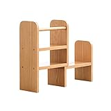 PTTRNS Bücherregal Bücherregal Tisch Holz Kleiner Bücherregal Studienamt Teleskopregale Kleines Bücherschrank Desktop-Speicher-Anzeige-Rack Raumteiler Regal