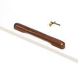 KonieE Massivholz Möbel Griff Stoßstange Griff Bogen Griff Holzknöpfe Schublade Griff Bar Griff Türgriffe Geländer Griff Holzschrank Griffe Pull Küche Zubehör/Nussbaum/Hole Center 128 Mm