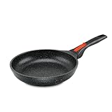 Linnuo Aluguss Pfanne 24 cm abnehmbarer Griff, Antihaft beschichtete Pfanne Induktion und alle Herden, dicker Boden optimale Wärmeverteilung, Pfanne ofenfest, Bratpfanne 24 cm hoher Rand | Frying Pan