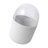 Zerodeko Box Wattepadhalter Wattepadspender Magnetische Reisebehälter Zahnstocherhalter Behälter Reisezahnstocherhalter Wattestäbchenhalter Behälter Weiße Apothekergläser-Halterung