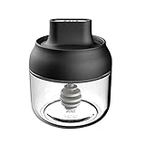 Gewürzdose 260ml Gewürz-Glasöl Honigsalz-Gewürz-Behälter-Gewürz-Flasche mit Löffel-Gewürzflasche (Color : Black Honey Bottle)