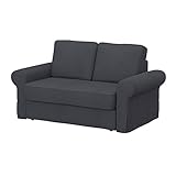 Soferia Kompatible Ersatzbezug fur BACKABRO 2er- Bettsofa, Stoff Eco Leather Grey, Grau