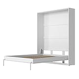 SMARTBett Schrankbett Classic mit Gasdruckfedern 160x200cm Vertikal Weiss | Wandbett, Wandklappbett fürs Gästezimmer, Büro, Wohnzimmer, Schlafzimmer