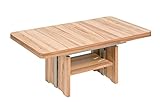 58 aufm Kessel Funktionstisch Candida höhenverstellbar und ausziehbar 90(130) x 60 x 56-75 Couchtisch massiv Kernbuche 16056
