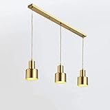 HWSY Verstellbare Edison-Glühbirne, gebürstetes Messing-Finish, Bartisch, Nachttisch, Kücheninsel, Flur, Deckenbeleuchtung, kreative Pendelleuchte, nordischer postmoderner E27-Kronleuchter, einfache