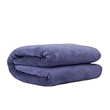 SUIOPPYUW Mikrofaser Badetuch, doppelseitig, Velours, Spa, Fitness, Dusche, Waschlappen, maschinenwaschbar, weicher Waschlappen, Badezimmer, Sauna, Fitnessstudio, Grau, 100 * 200/Dick