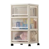 Rollwagen mit schubladen Badrollwagen Plastik Schubladen Organizer Rolling Storage Cart, Handwerk Organizer Aufbewahrungsbehälter für Büro Eitelkeit, Wohnzimmer, Bad, Schlafzimmer ( Color : Clear draw